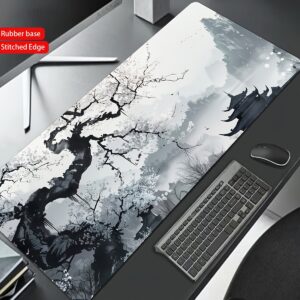 Extra‑Large Ink Landscape Mouse Pad – 90 × 40 cm Non‑Slip Rubber Desk Mat